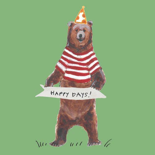 'Happy Days Bear' Greetings Card , FP452