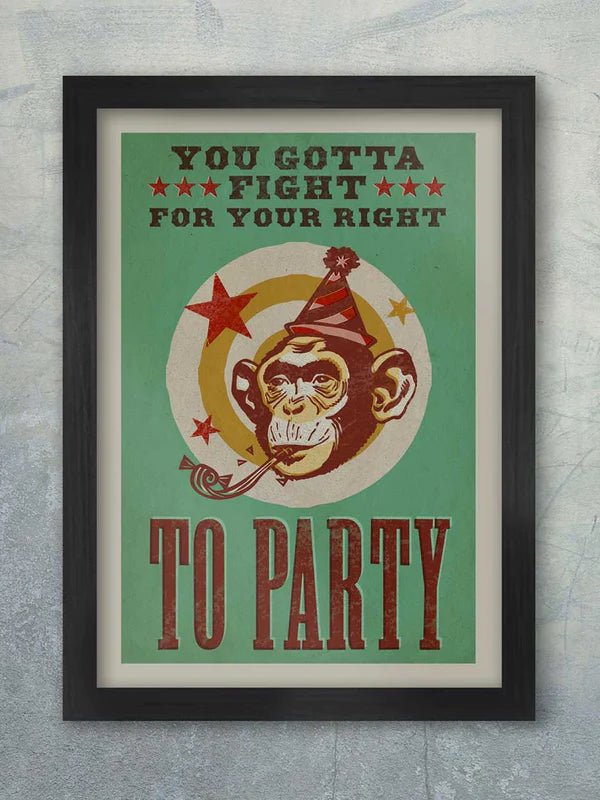 Beastie Boys Fight For Your Right - Song Poster Framed