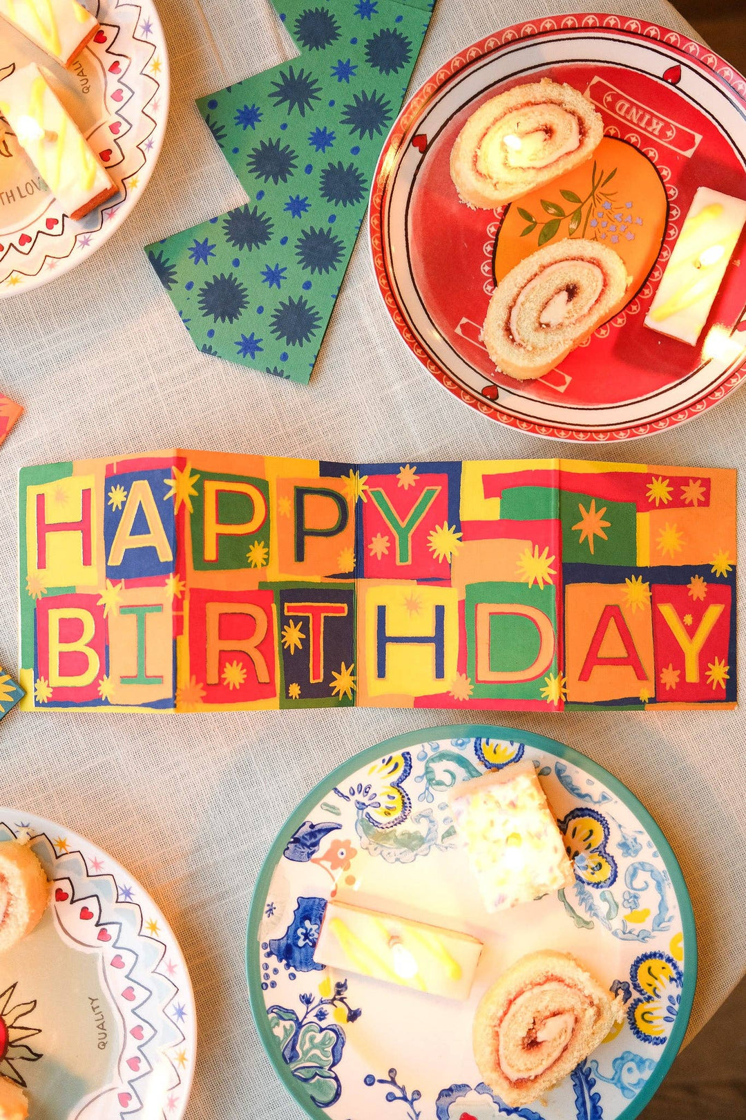 UK/EU: Happy Birthday Concertina Greeting Card