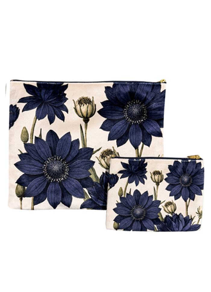 Makeup bag - Blue Velvet Bloom