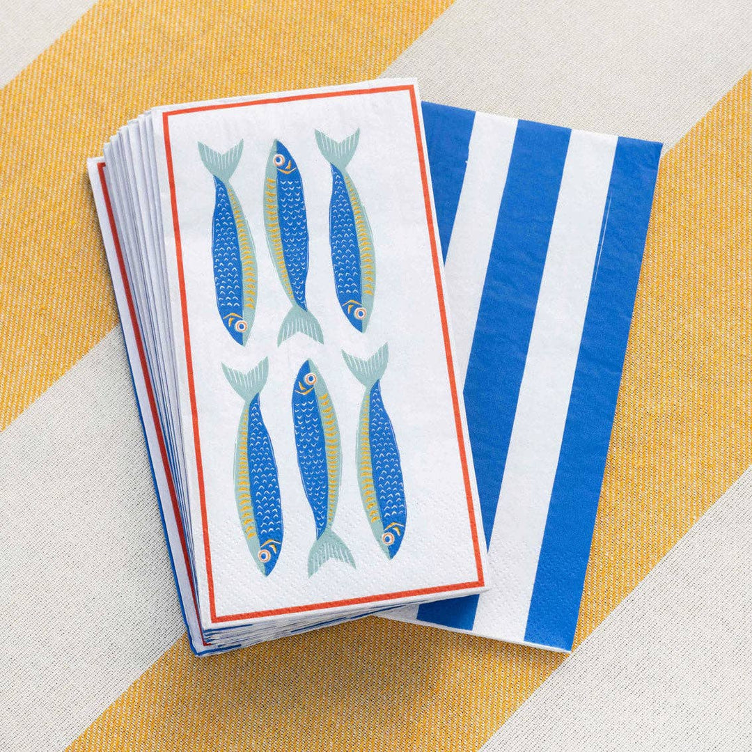 Fish Long Lunch Paper Napkins - 16 Pack | Everyday |