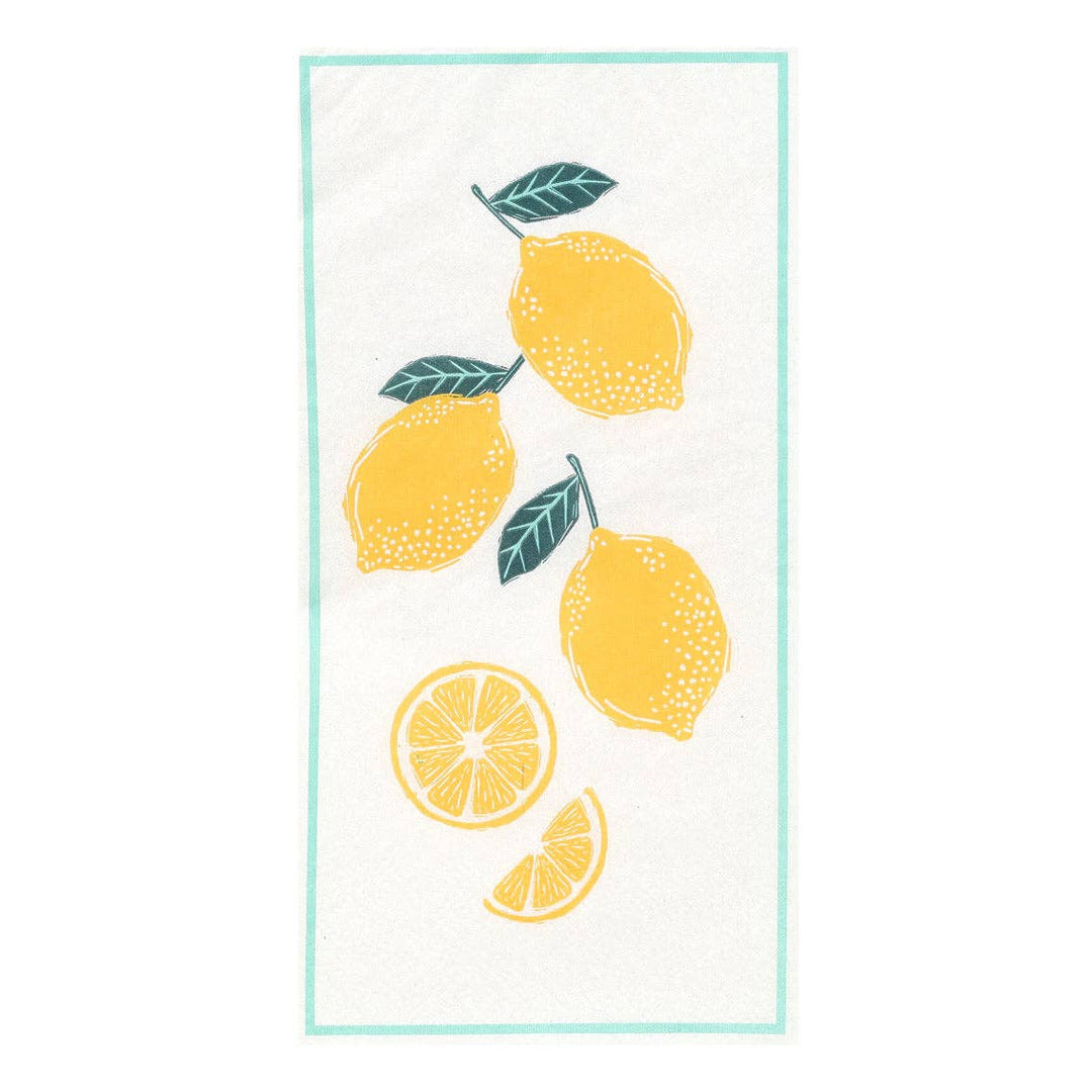 Lemon Long Lunch Paper Napkins - 16 Pack | Everyday |