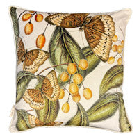 Bone Brown w/piping Velvet Cushion