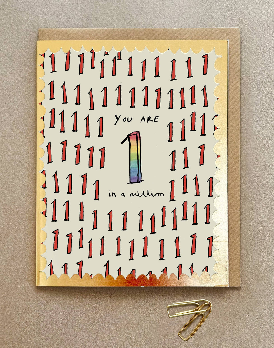 'You're One In A Million ' Greetings card FP3554