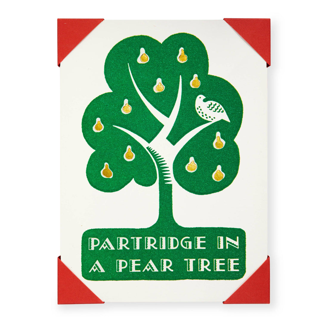 Pear Tree | Notelet Christmas Card (5-Pack) 🎄