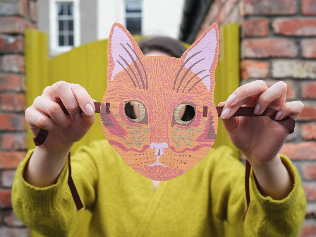 UK/EU: Cat Mask Greeting Card