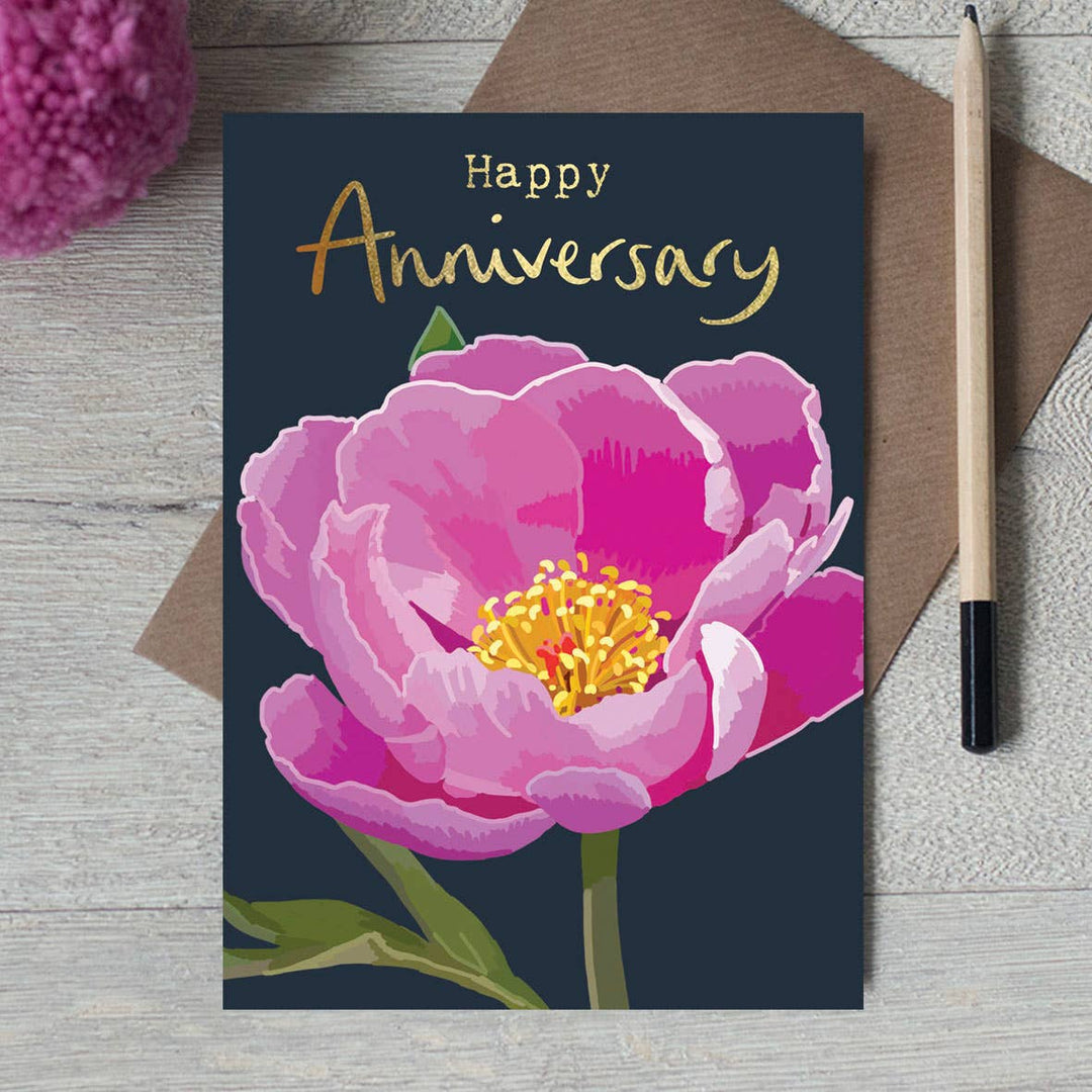 IB 10 - Happy Anniversary Floral Greeting Card  
