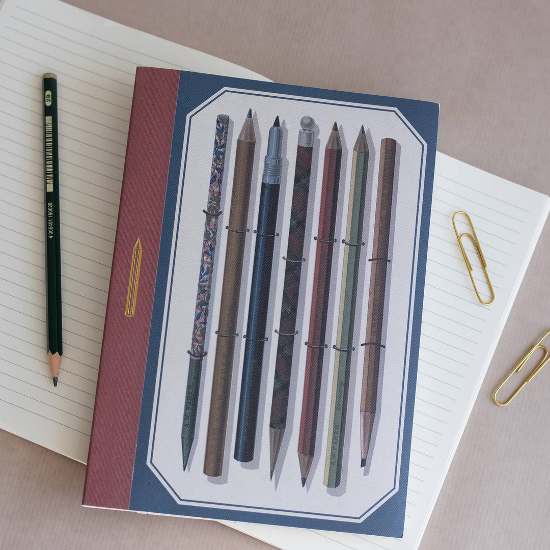A5 Lay Flat Journal - Vintage Pencils