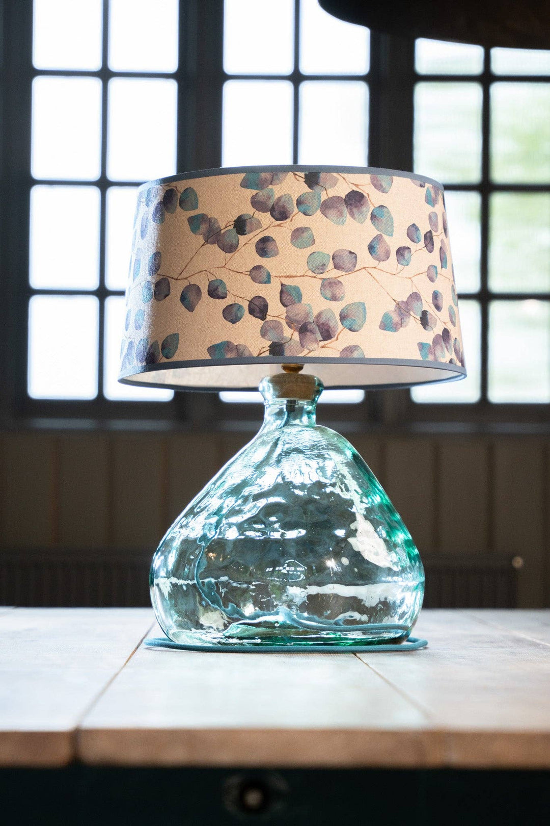 Recycled Glass Oasis Lamp 39cm: Amber / Recycled Glass