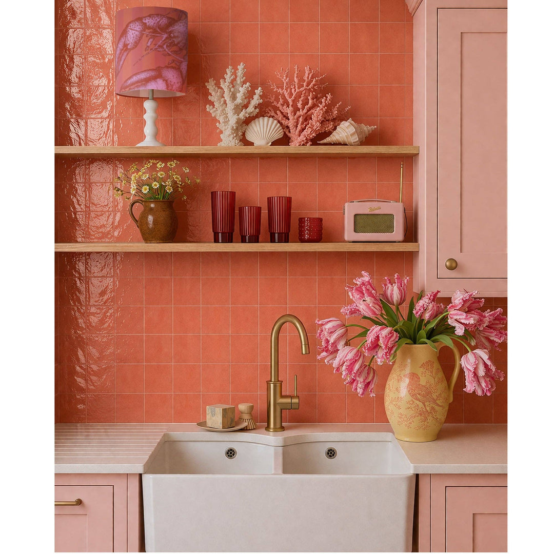 The Lobster Lampshade, Dusty Coral: Dusty Coral / 30cm / Lamp