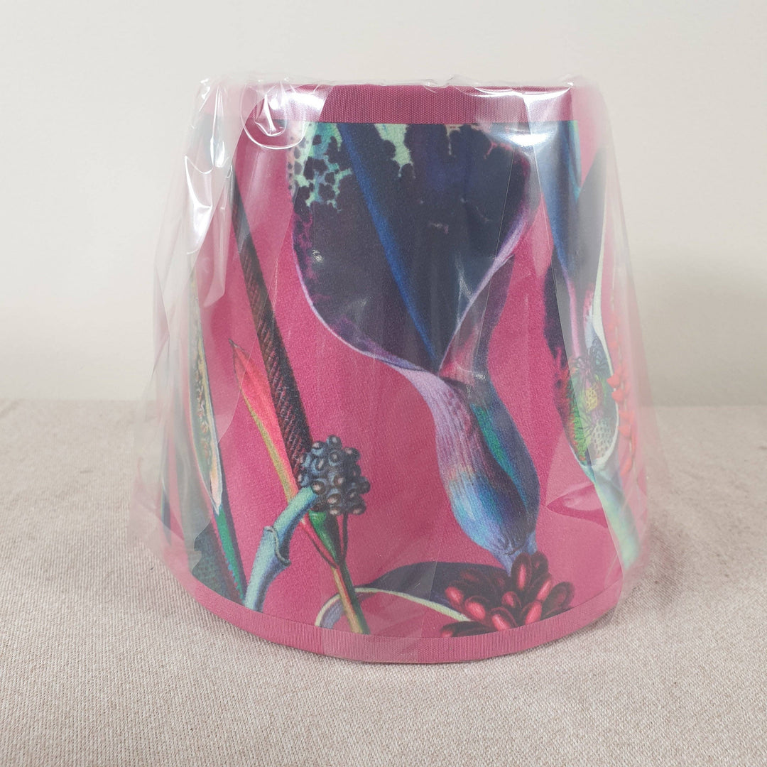 Handmade Mini Lampshade | Luxury Velvet Lampshade | Small Table Lamp Shade: Sea Green Deep Water