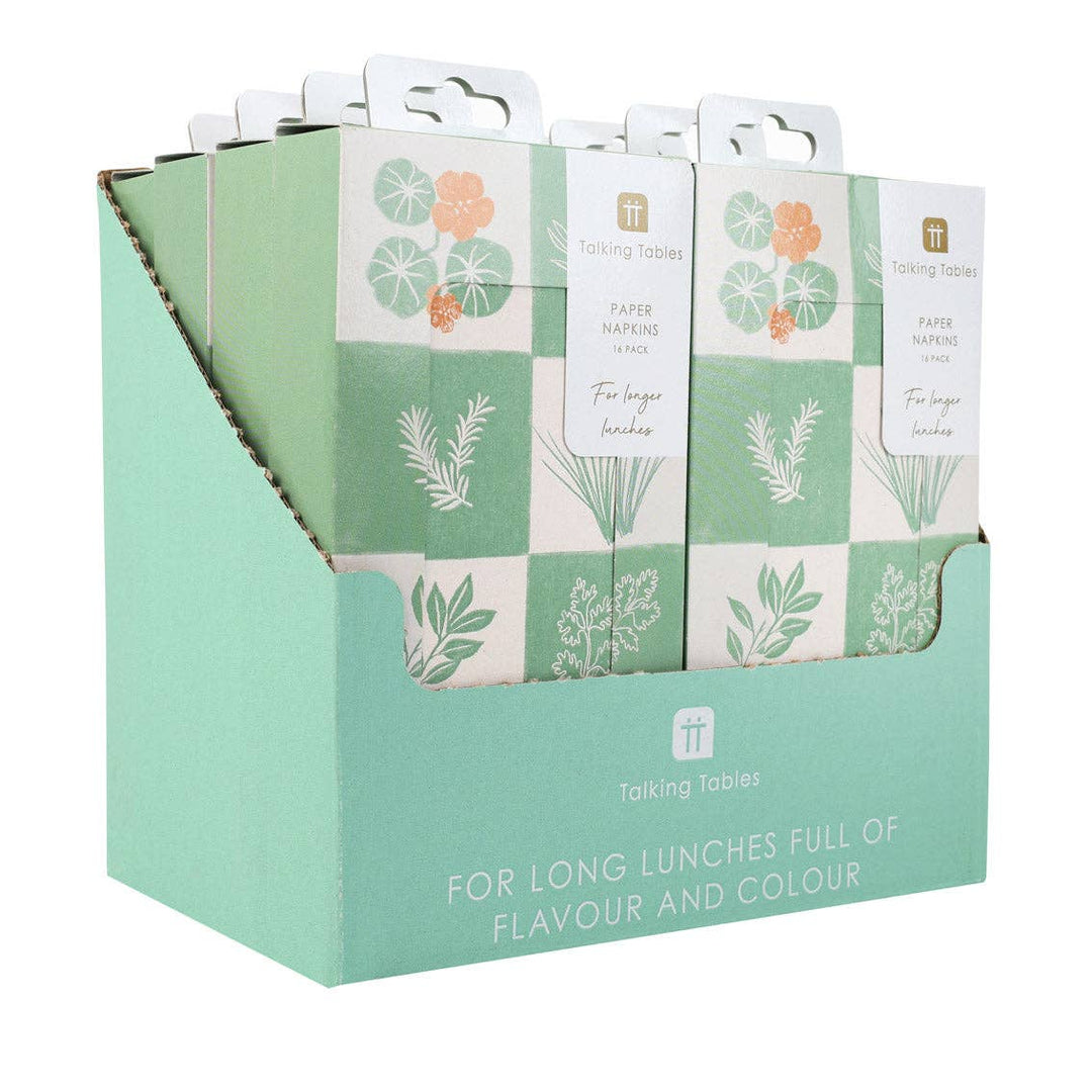 Herb Long Lunch Paper Napkins - 16 Pack | Everyday |