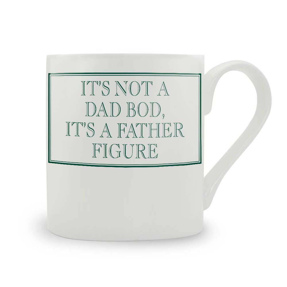 It's Not A Dad Bod, It's A Father Figure Bone China Mug: Blue / Large