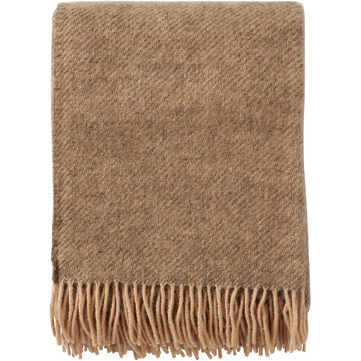 Gotland Beige Brushed Gotland & Lambswool Throw
