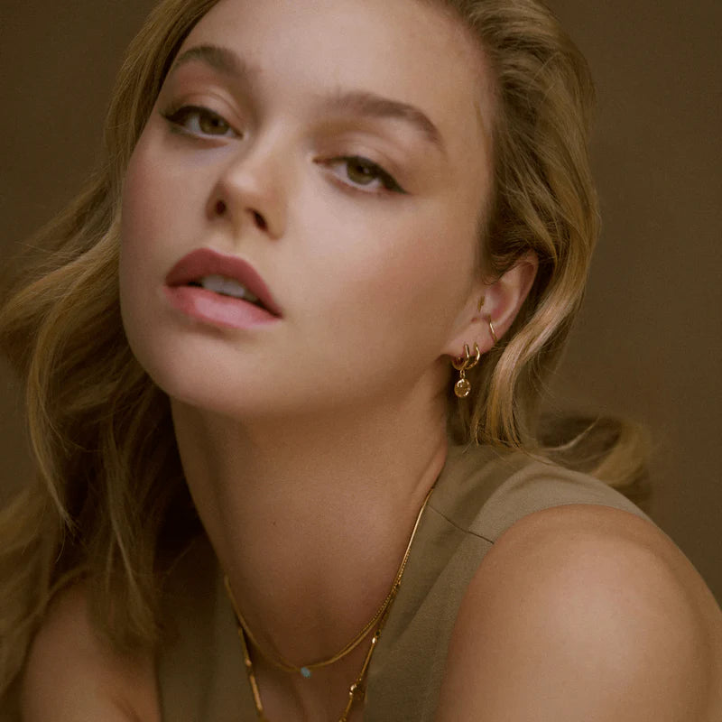 Molten Coin Huggie Hoops