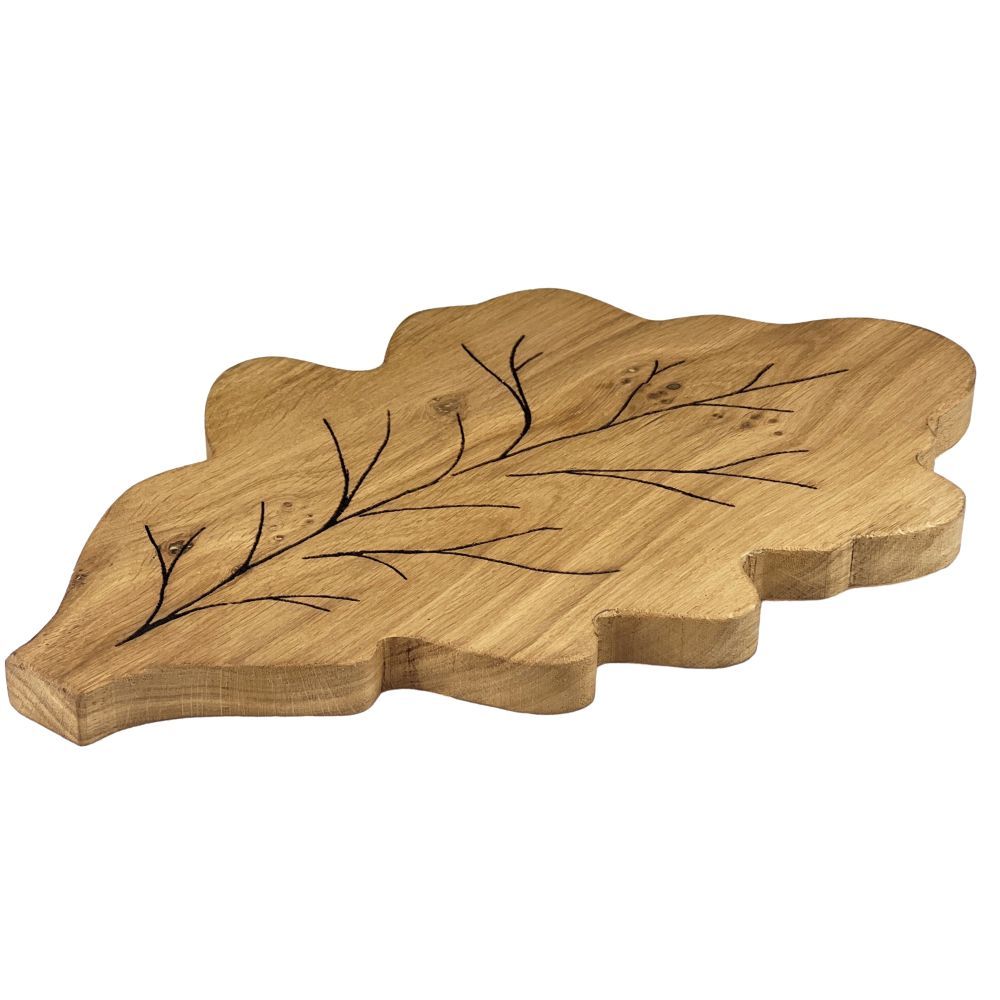 Framed Oak Serving Board - Oak Leaf