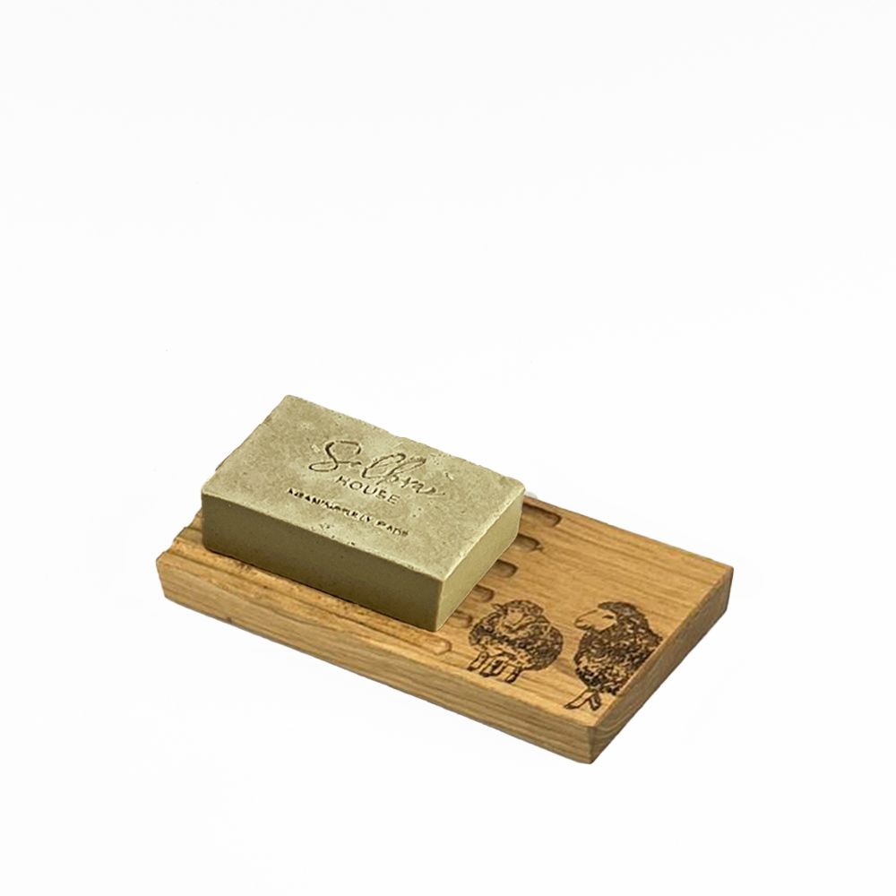 Oak Soap Dish & Soap Set - Sheep