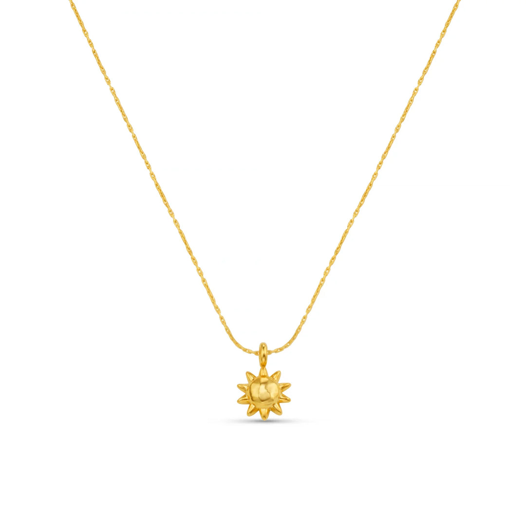Mini Molten Sun Collar Necklace 15"