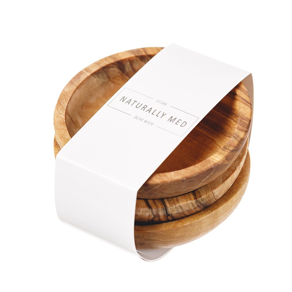 Olive Wood - Dipping Bowl Set (X3)