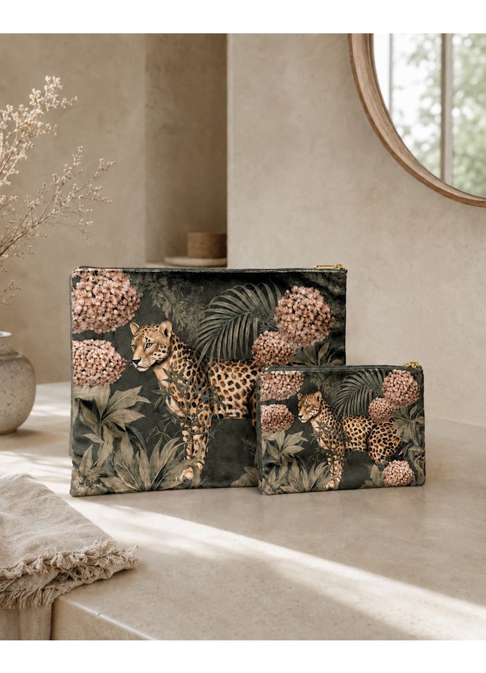 Makeup bag - Floral Leopard
