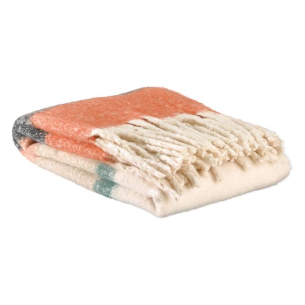 THROW STRIPED ISABEL  CHATAIGNE