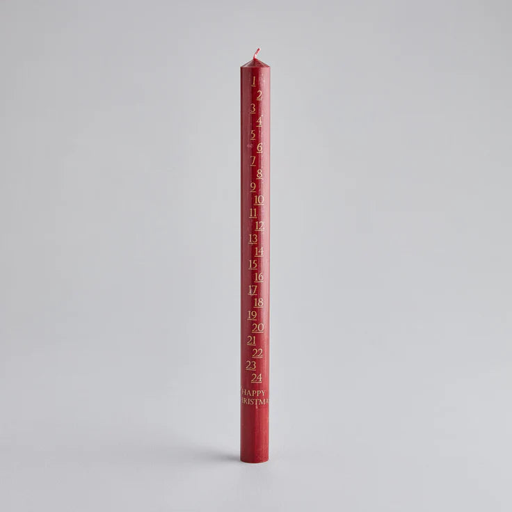 Advent Christmas red 7/8"x12" Advent Candle