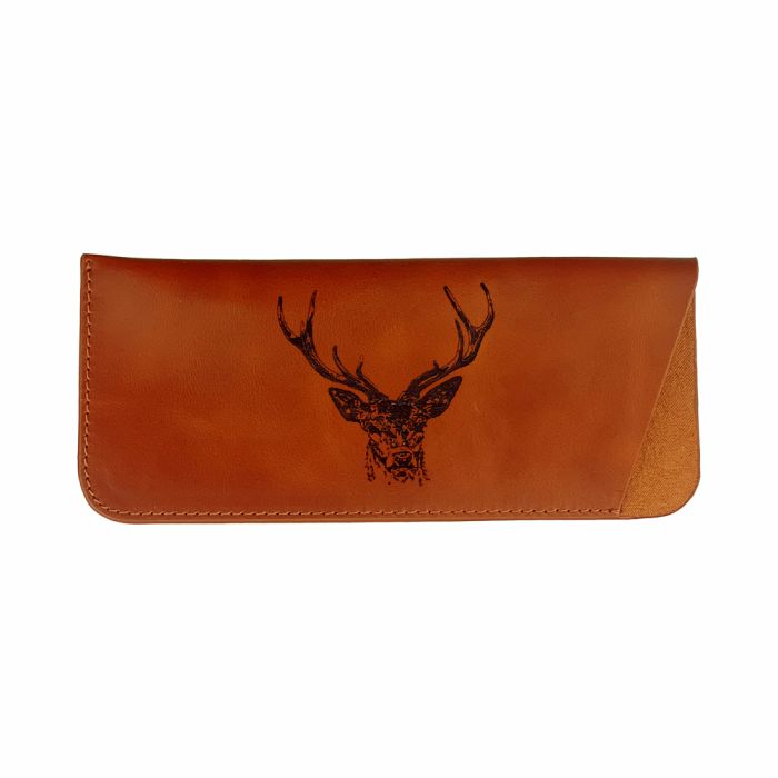 Leather Glasses Case - Stag