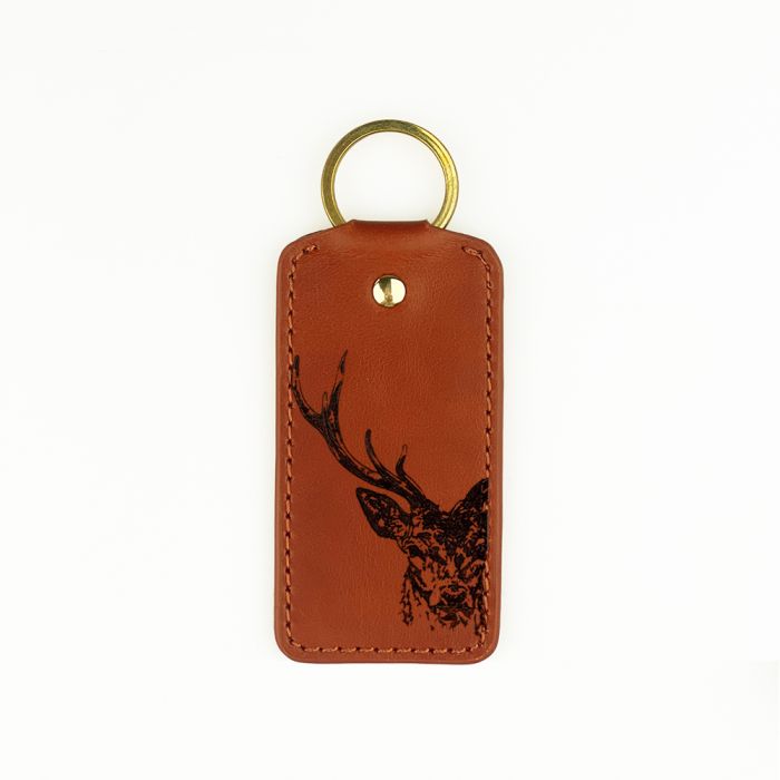Leather Keyring - Stag