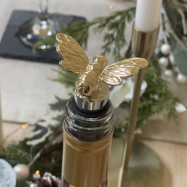 Gold Bee Bottle Stopper