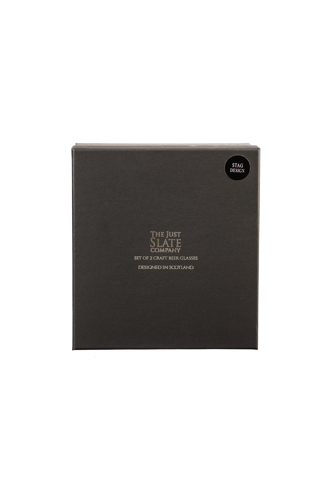 Set of 2 Stag Engraved Style Craft Beer Glasses