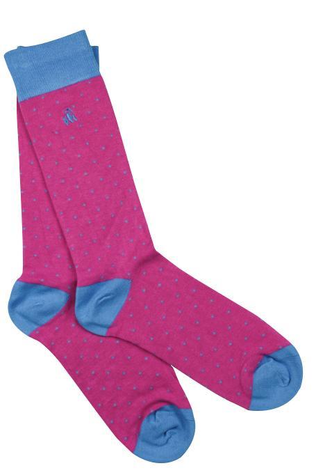 Spotted Blue Socks (Size 7-11)